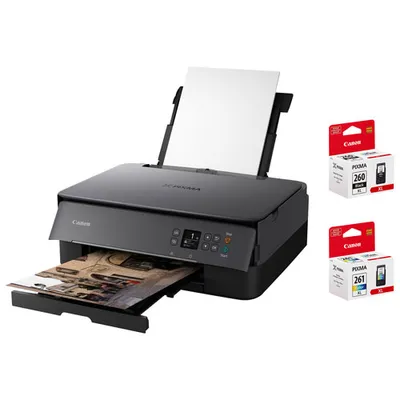 Canon PIXMA TS5320a Wireless All-In-One Inkjet Printer with XL Black & Colour Ink - Black