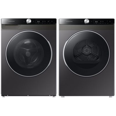 Samsung 2.9 Cu. Ft. HE Front Load Steam Washer & 4.0 Cu. Ft. Compact Electric Dryer - Inox