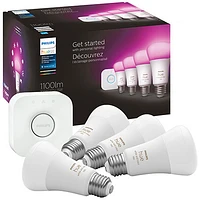 Philips Hue In Better Light Bundle - Starter Kit (4 Bulbs), Motion Sensor, Dimmer, & Light Strip