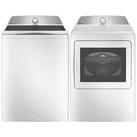 GE Profile 5.8 Cu. Ft. High Efficiency Top Load Washer & 7.4 Cu. Ft. Electric Dryer - White