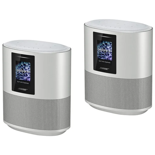 Bose Home Speaker 500 Wireless Multi-Room Speaker with Voice Control Built-In - Luxe Silver - 2 Pack