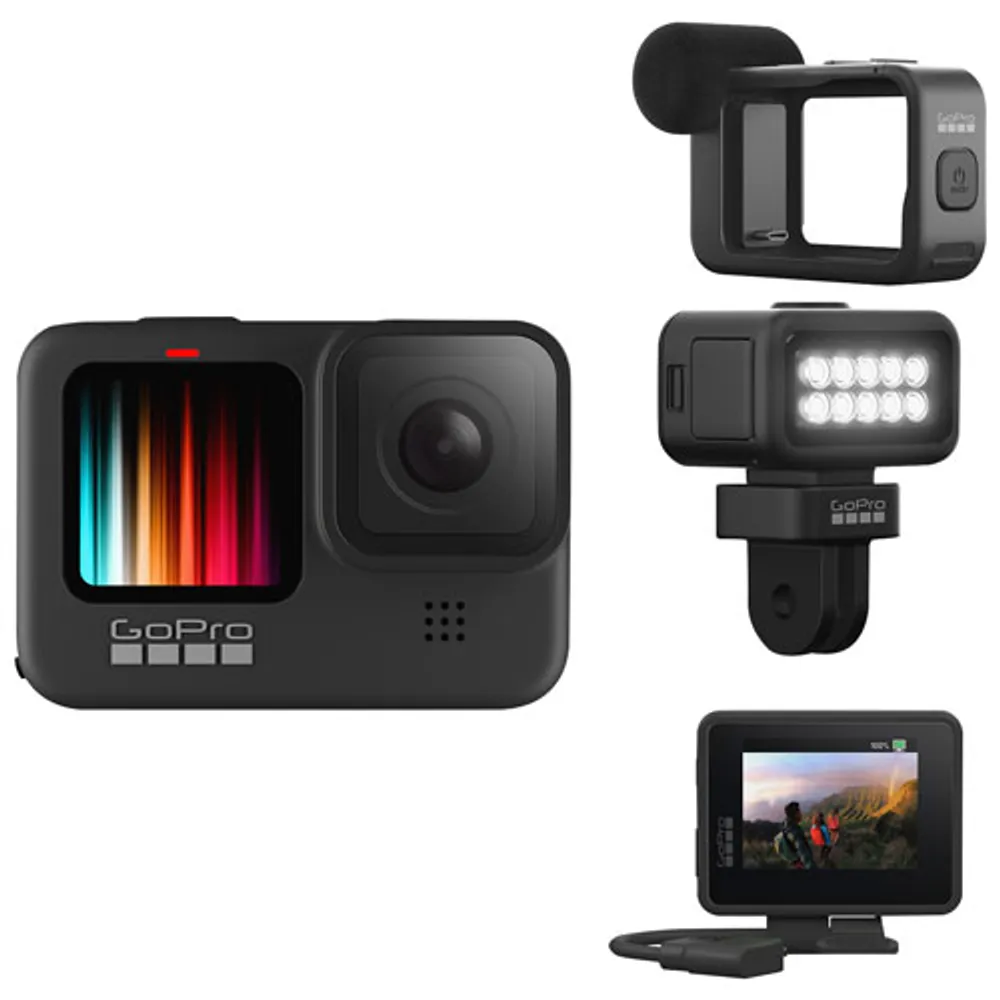 GoPro HERO9 Black Waterproof 5K FY with Media Mod, Display Mod