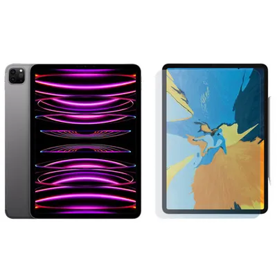 Apple iPad Pro 11" 128GB Wi-Fi & 5G (4th Generation) with Milano Glass Screen Protector - Space Grey