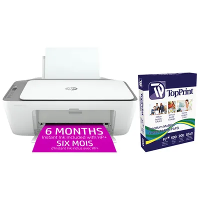 HP DeskJet 2755e Wireless All-In-One Inkjet Printer with 500-Sheet Multi-Purpose Paper