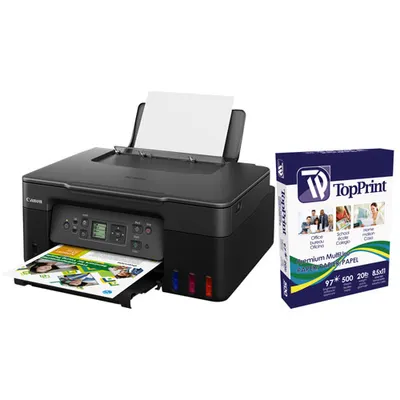 Canon PIXMA G3270 Megatank All-In-One Supertank Inkjet Printer with 500-Sheet Multi-Purpose Paper