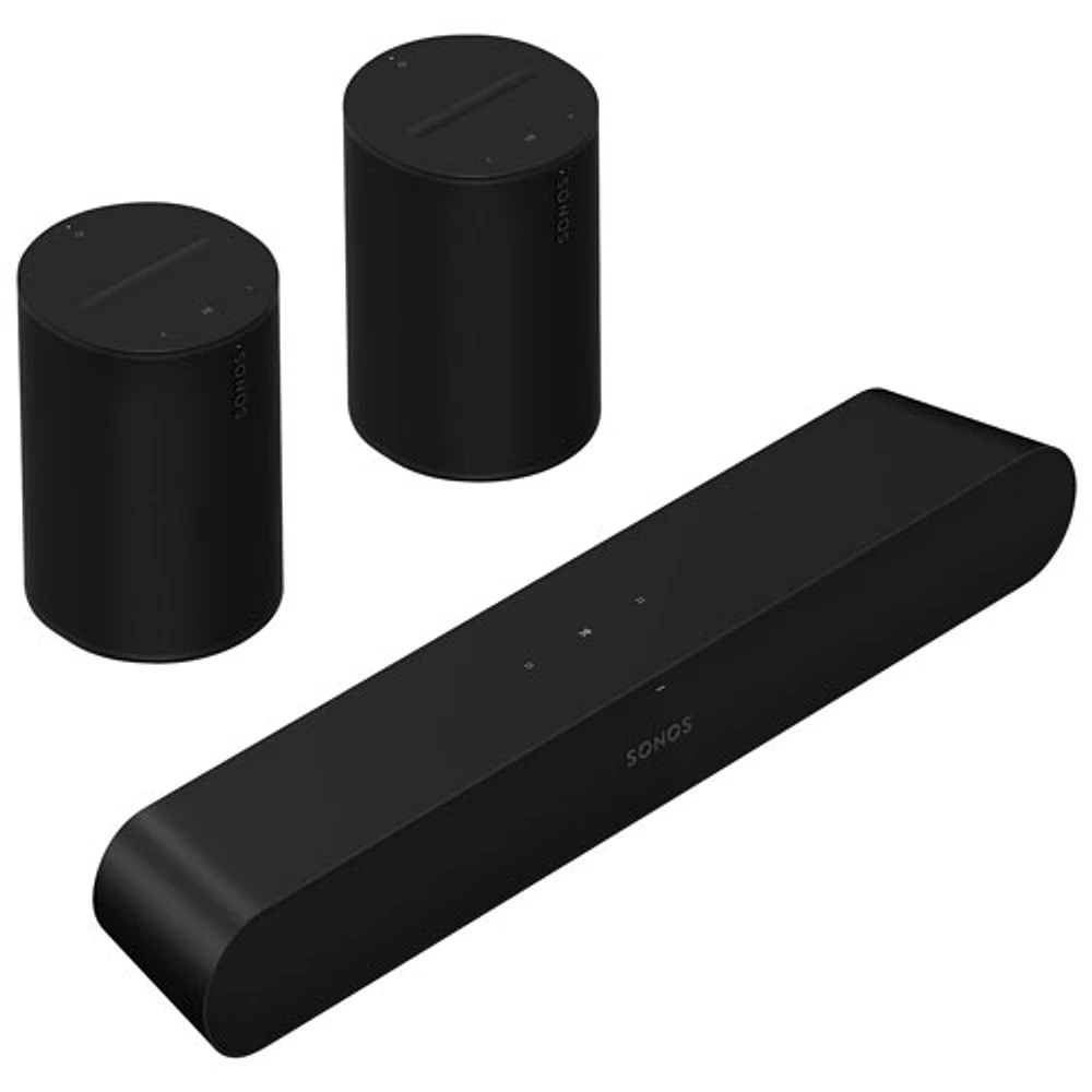 Sonos Ray Sound Bar & 2 Era 100 Multi-Room Speakers