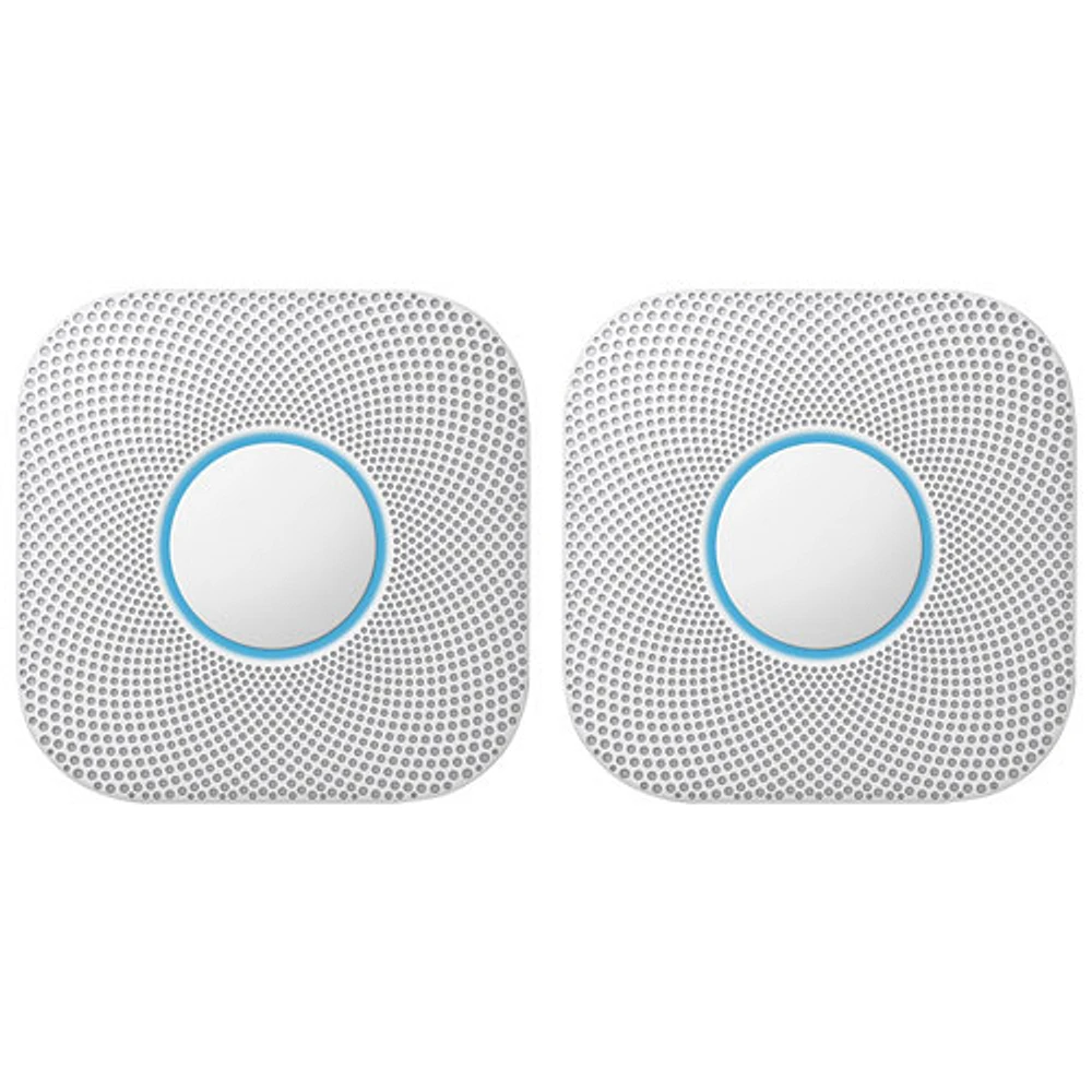 Google Home Safety Bundle - Nest Protect Wi-Fi Smoke & Carbon Monoxide Alarm 2-pack & Insignia Headphone Adapter 