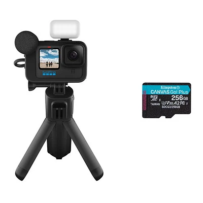 GoPro HERO11 Black Waterproof 5.3K Sports & Helmet Camera-Creator Edition w/256GB 170MB/s microSDXC Memory Card