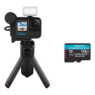 GoPro HERO11 Black Waterproof 5.3K Sports & Helmet Camera-Creator Edition w/128GB 170MB/s microSDXC Memory Card