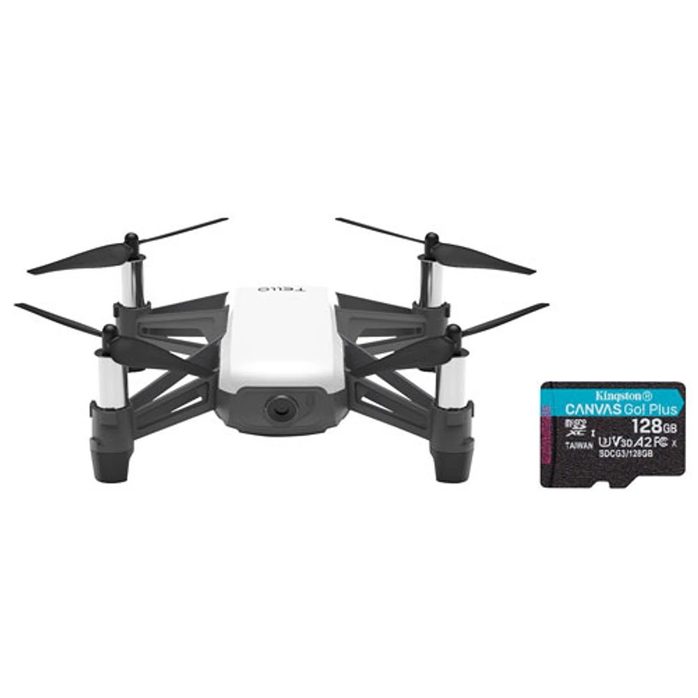 Ryze Tech Tello Quadcopter Drone Boost Combo w/ 128GB 170MB/s microSDXC Memory Card - White/Black