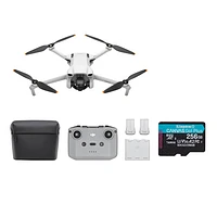 DJI Mini 3 Quadcopter Drone Fly More Combo w/ Remote Control & 256GB 170MB/s microSDXC Memory Card - Grey