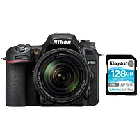 NIKON D7500 DSLR Camera with 18-140mm ED VR Lens Kit & 128GB 170MB/s SDXC Memory Card