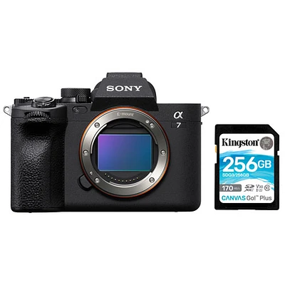 Sony Alpha 7 IV Full-Frame Mirrorless Camera (Body Only) with 256GB 170MB/s SDXC Memory Card