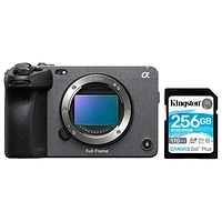 Sony Alpha FX3 Cinema Line Full-Frame Mirrorless Camera (Body Only) with 256GB Memory Card