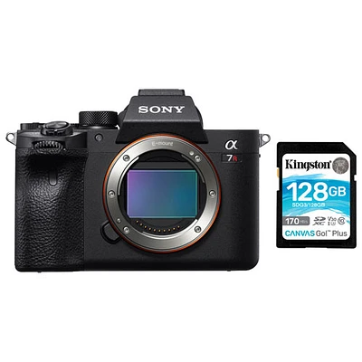 Sony Alpha 7R IV Full-Frame Mirrorless Camera (Body Only) with 128GB 170MB/s SDXC Memory Card