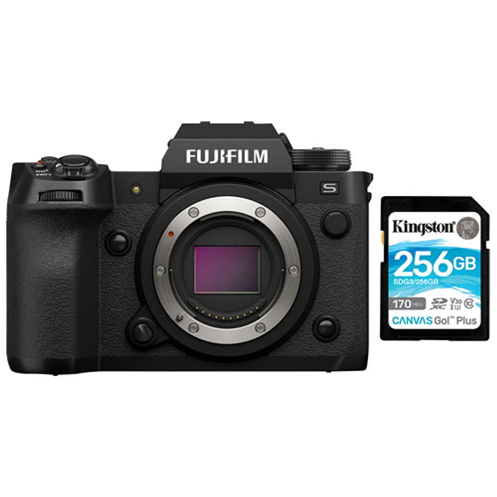 Fujifilm X-H2S Mirrorless Camera (Body Only) w/ 256GB 170MB/s SDXC Memory Card