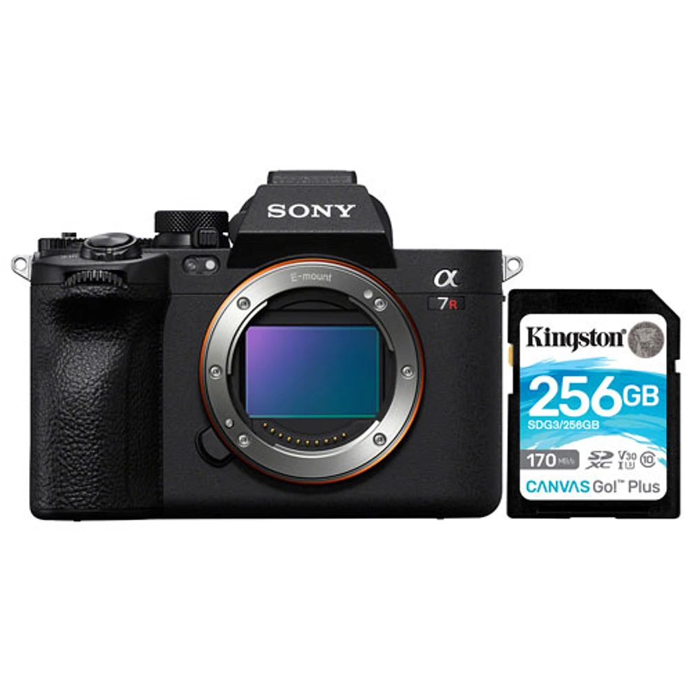 Sony Alpha 7R V Full-Frame Mirrorless Camera (Body Only) with 256GB 170MB/s SDXC Memory Card