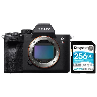 Sony Alpha 7R IV Full-Frame Mirrorless Camera (Body Only) with 256GB 170MB/s SDXC Memory Card