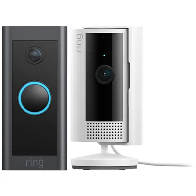 Ring Wired Wi-Fi Video Doorbell & Indoor Cam WiFi 1080p HD IP Camera (2nd Gen) - Black/White