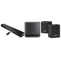 Bose Smart Soundbar 600 with Bass Module 500 Subwoofer & Surround Speaker (Pair) - Black/Bose Black