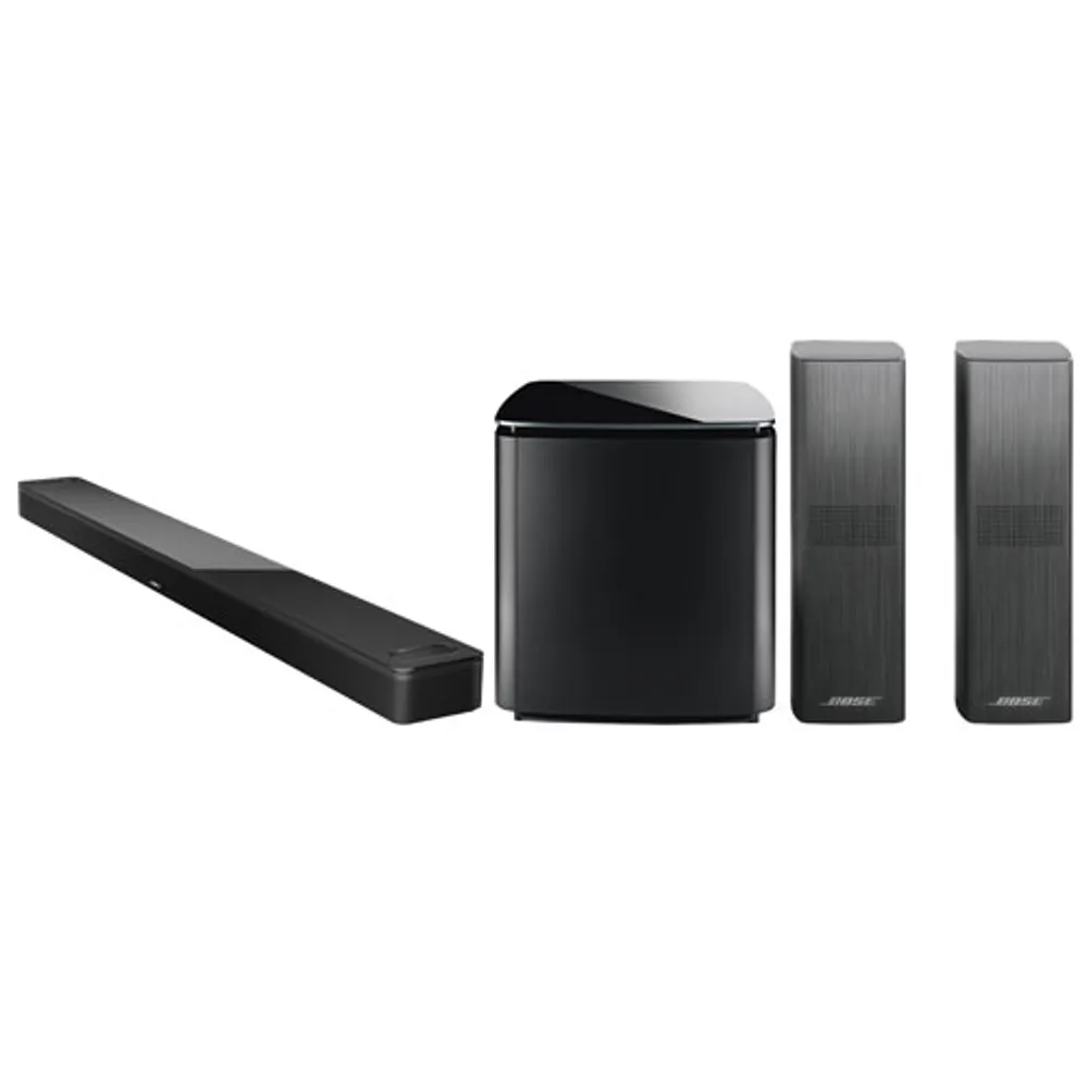 Bose Smart Soundbar 900 with Bass Module 700 Subwoofer & Surround Speaker 700 (Pair) - Black/Bose Black