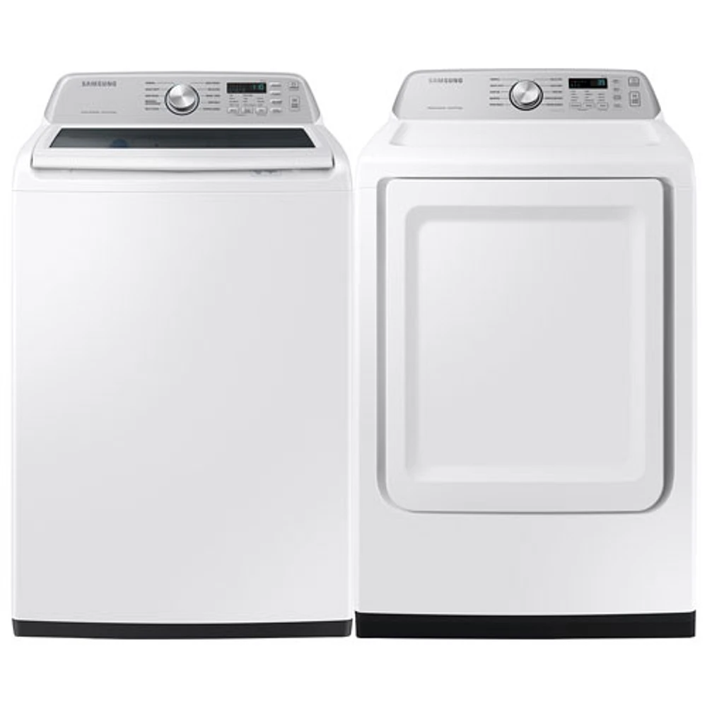 Samsung Cu. Ft. Top Load Washer & Smart Electric Dryer