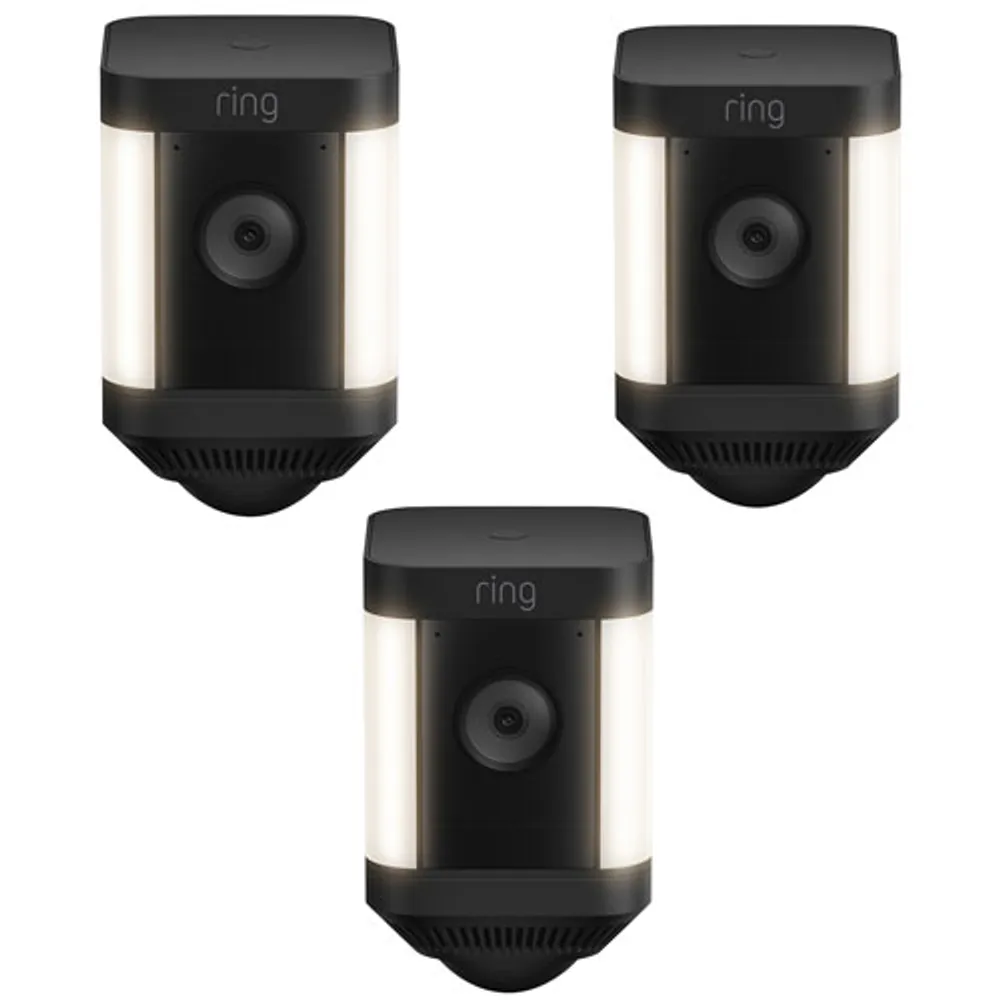 Ring Spotlight Cam Plus Wire-Free 1080p HD IP Camera - 3 Pack