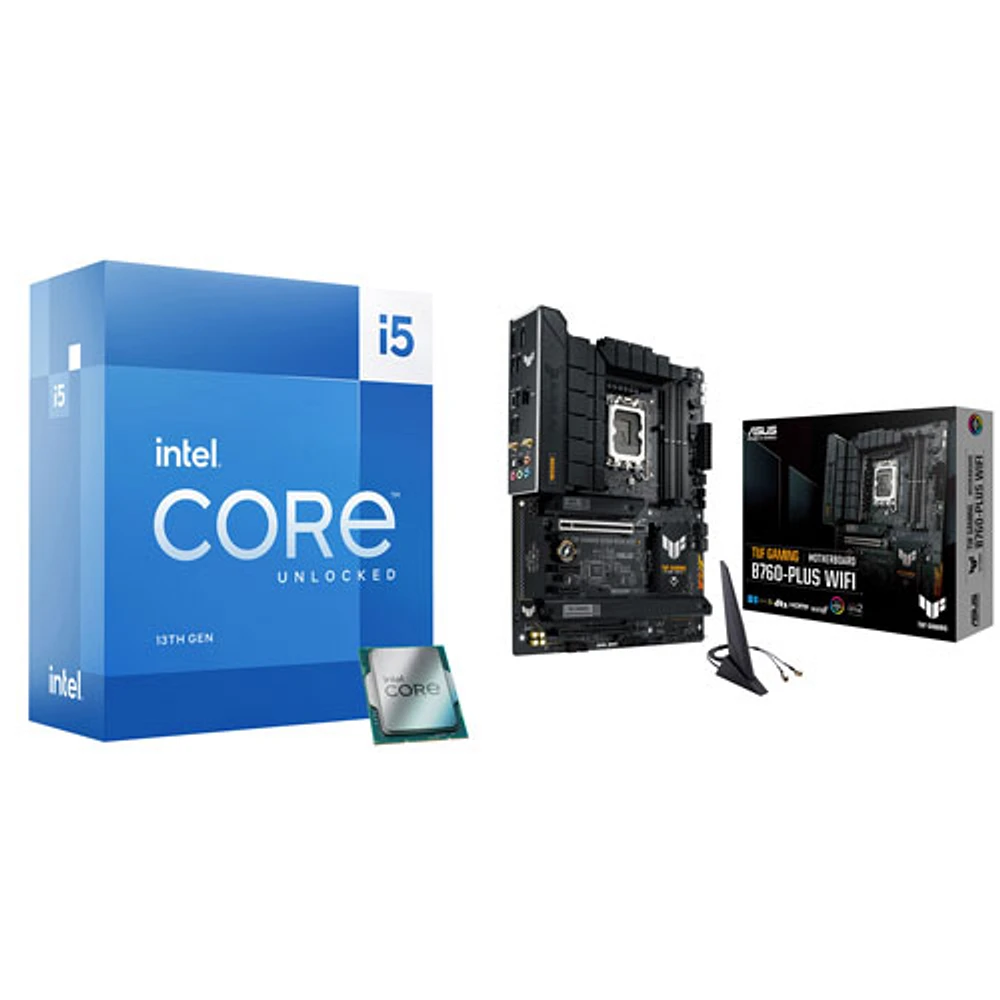 Intel Core i5-13600K Processor with ASUS TUF Gaming B760-PLUS Wi-Fi LGA 1700 ATX DDR5 Motherboard