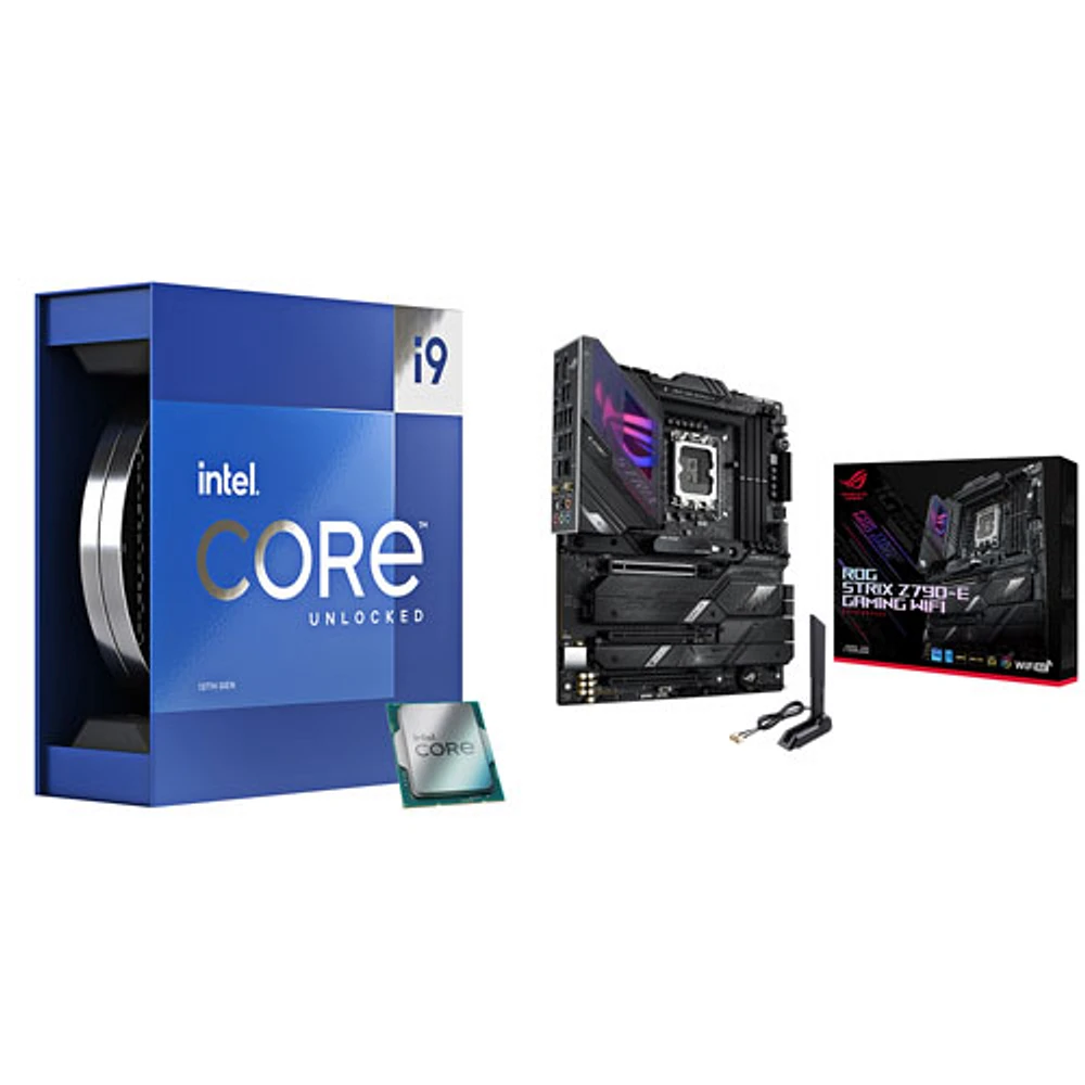 Intel Core i9-13900K Processor with ASUS ROG Strix Z790-E Gaming WiFi ATX LGA 1700 DDR5 Motherboard