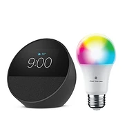 Amazon Echo Spot Smart Alarm Clock with Alexa & Smart LED Light Bulb