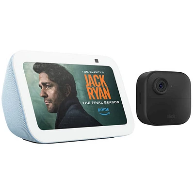 Système surveillance sans fil 4 Outdoor 4 de Blink et écran intelligent Echo Show 5 (3e gén.) d'Amazon