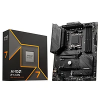 Processeur octocoeur AM5 Ryzen 7 9700X de 5,5 GHz d'AMD avec carte mère AM5 DDR5 Wi-Fi B650 TOMAHAWK de MSI