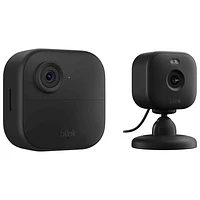 Système avec caméras de surveillance IP HD intégrale 1080p Outdoor 4 de Blink avec caméra Mini 2 de Blink