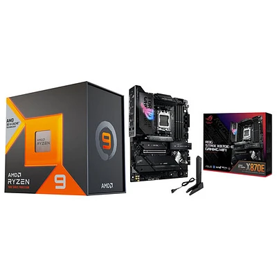 AMD Ryzen 9 7950X3D 16-Core 4.2GHz Processor w/ ASUS ROG Strix X870E-E Gaming Wi-Fi 7 AM5 DDR5 Motherboard