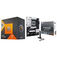 AMD Ryzen 7 7800X3D 8-Core 4.2GHz AM5 Processor with ASUS PRIME X870-P Wi-Fi 7 AM5 DDR5 Motherboard