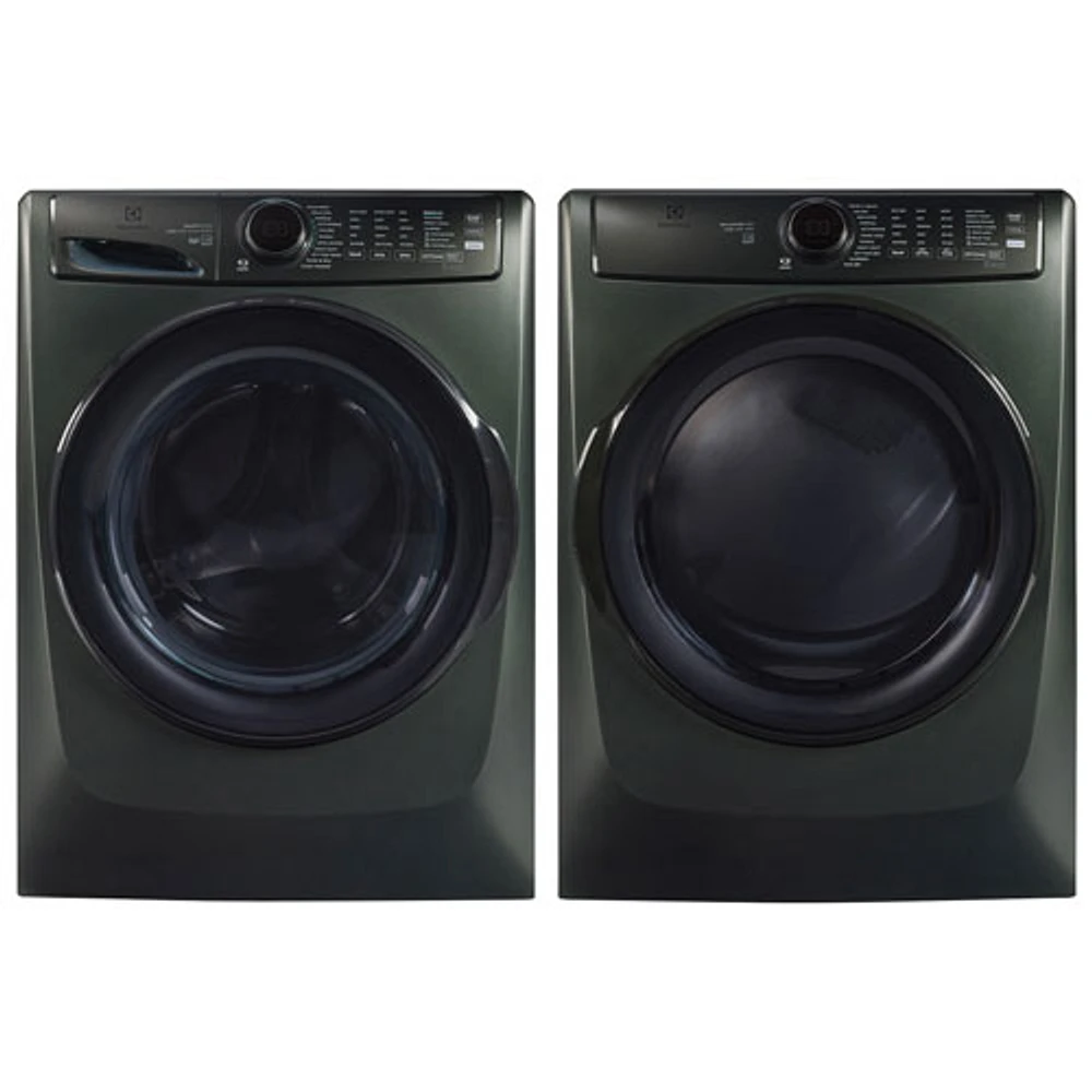 Electrolux 5.2 Cu. Ft. Front Load Steam Washer & 8.0 Cu.Ft. Electric Steam Dryer - Alpine Green