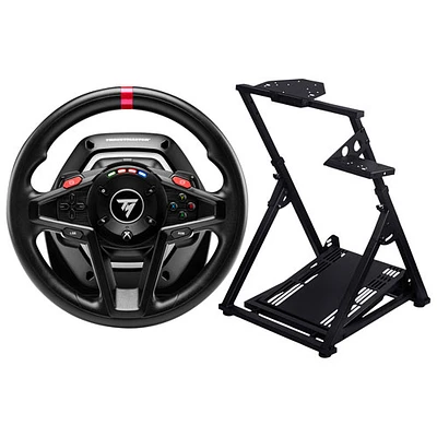 Thrustmaster T128 Racing Wheel & Magnetic Pedals for Xbox Series X|S & Xbox One/PC with Universal Racing Simulator Stand - Black