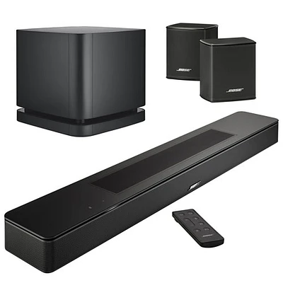 Bose Smart Soundbar with Bass Module 500 Subwoofer & Surround Speakers - Black