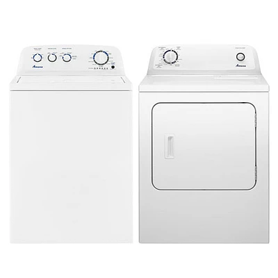Amana 4.4 Cu. Ft. High Efficiency Top Load Washer & 6.5 Cu. Ft. Electric Dryer - White