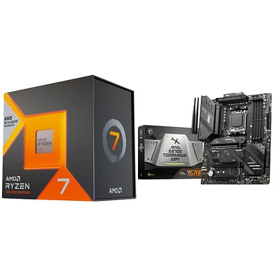 AMD Ryzen 7 7800X3D 8-Core 4.2GHz AM5 Processor with MSI MAG X670E Tomahawk WIFI ATX AM5 DDR5 Motherboard