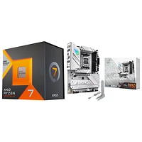 Processeur 8 coeurs Ryzen 7 7800X3D 4,2 GHz AM5 d'AMD et carte mère de jeu ROG Strix B850A Wi-Fi 7 ATX AM5 DDR5 d'ASUS