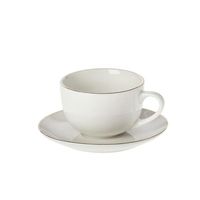 Taza con plato vivo dorado