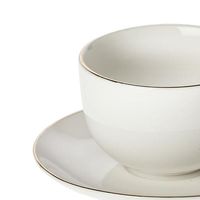 Taza con plato vivo dorado