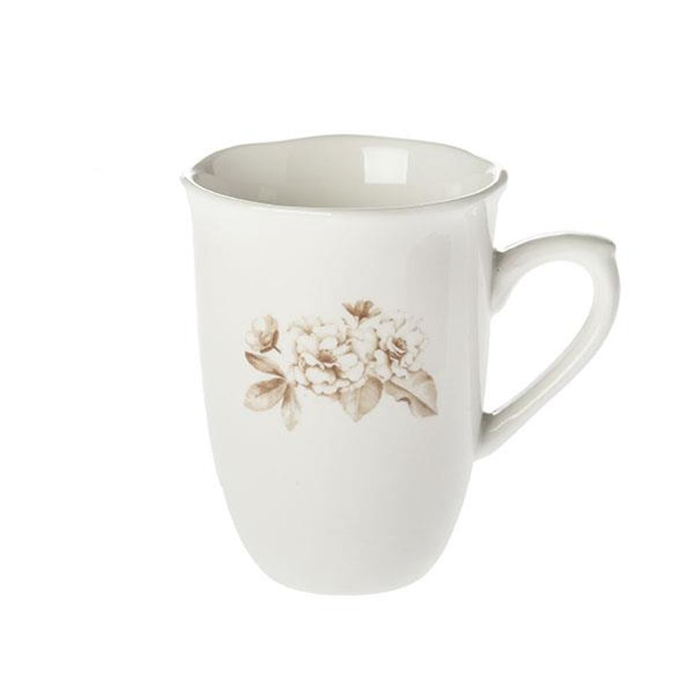 Taza floral porcelana