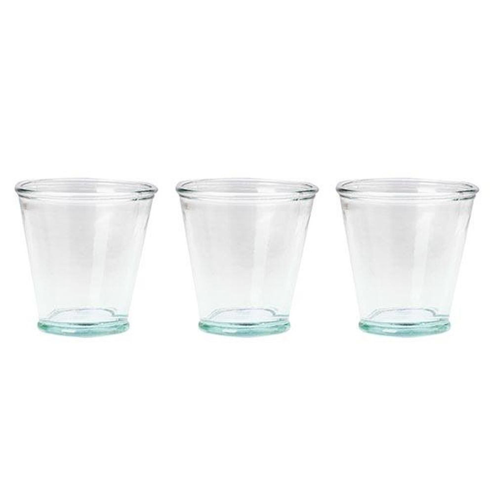 Pack 3 vasos vidrio reciclado