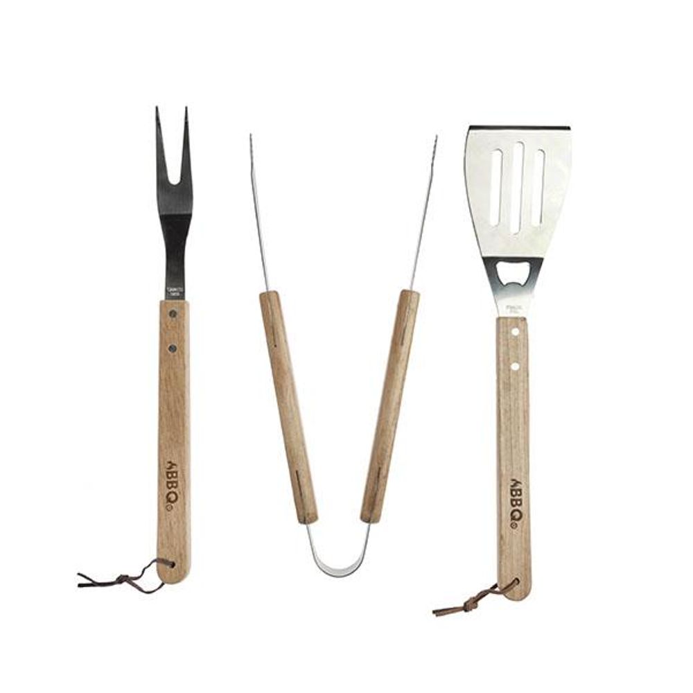 Pack de 3 utensilios para barbacoa