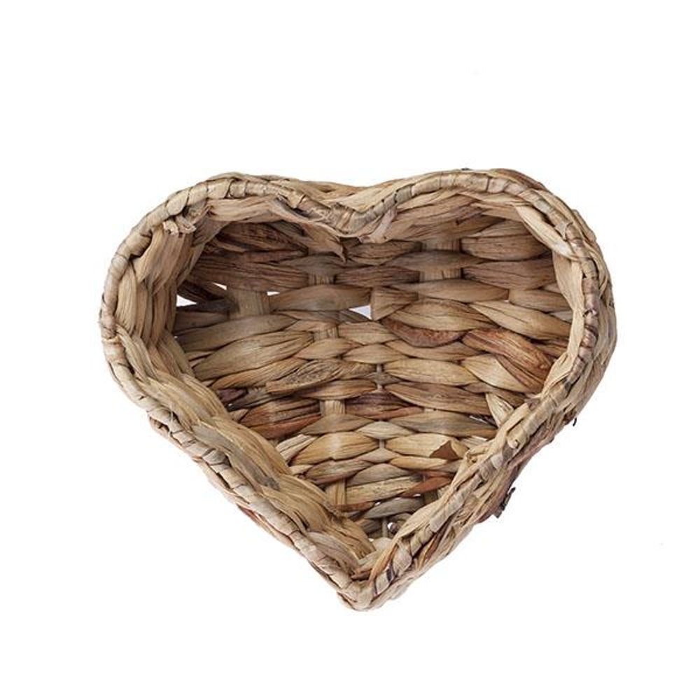 Cesta corazón de fibra natural