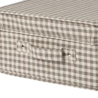 Caja plegable con tapa y asa estampado vichy