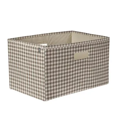 Caja plegable con asas estampado vichy