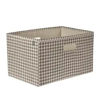 Caja plegable con asas estampado vichy